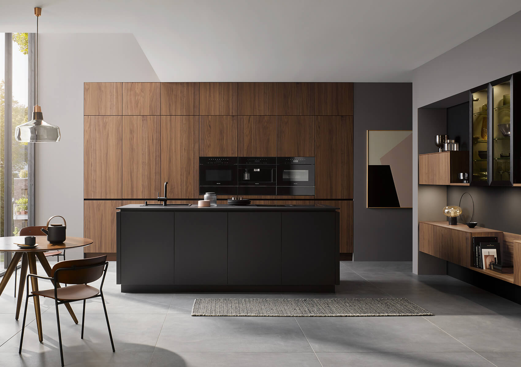 marken Haecker-Designkueche-mit-Kuecheninsel-Nussbaum